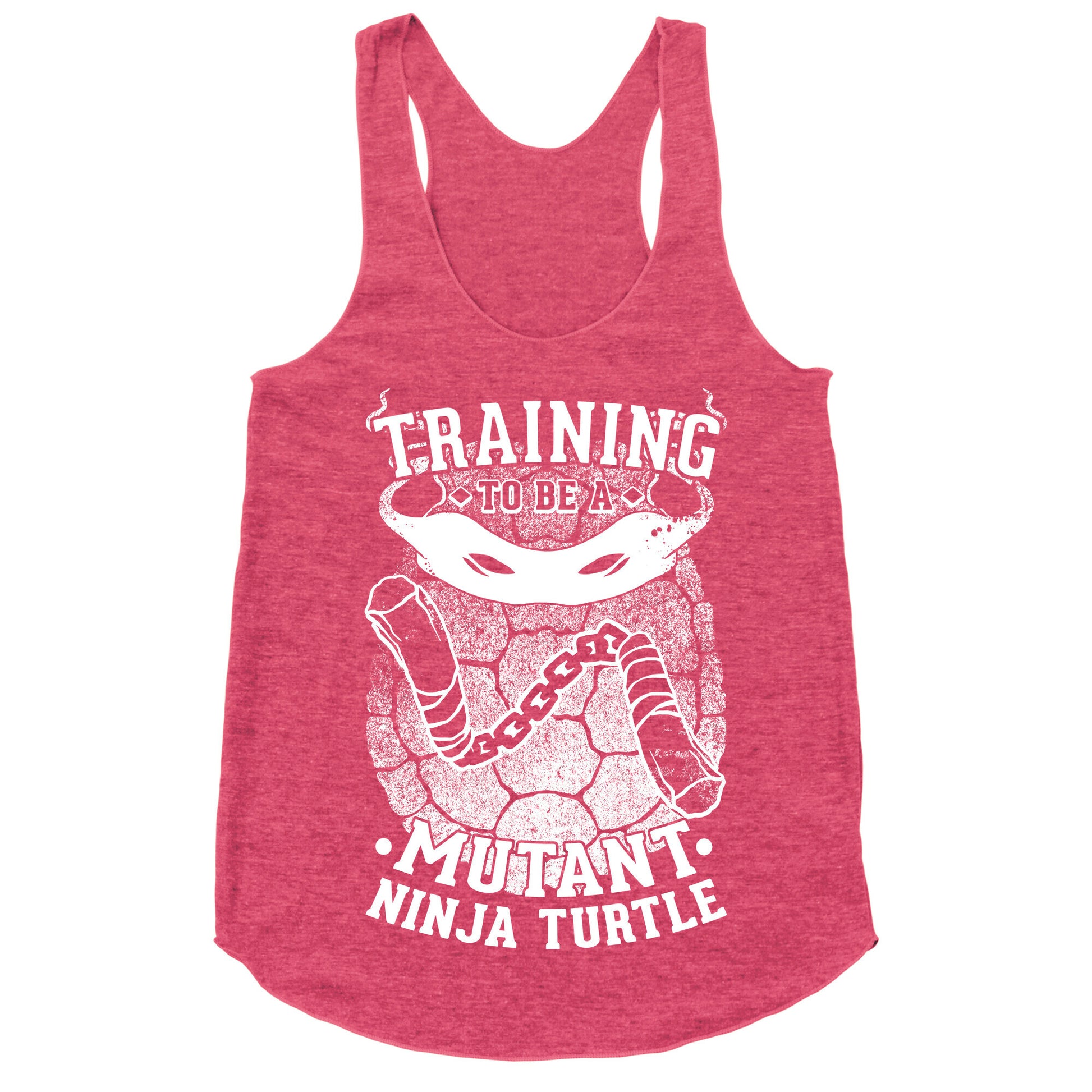Training To Be A Mutant Ninja Turtle Racerback Tank