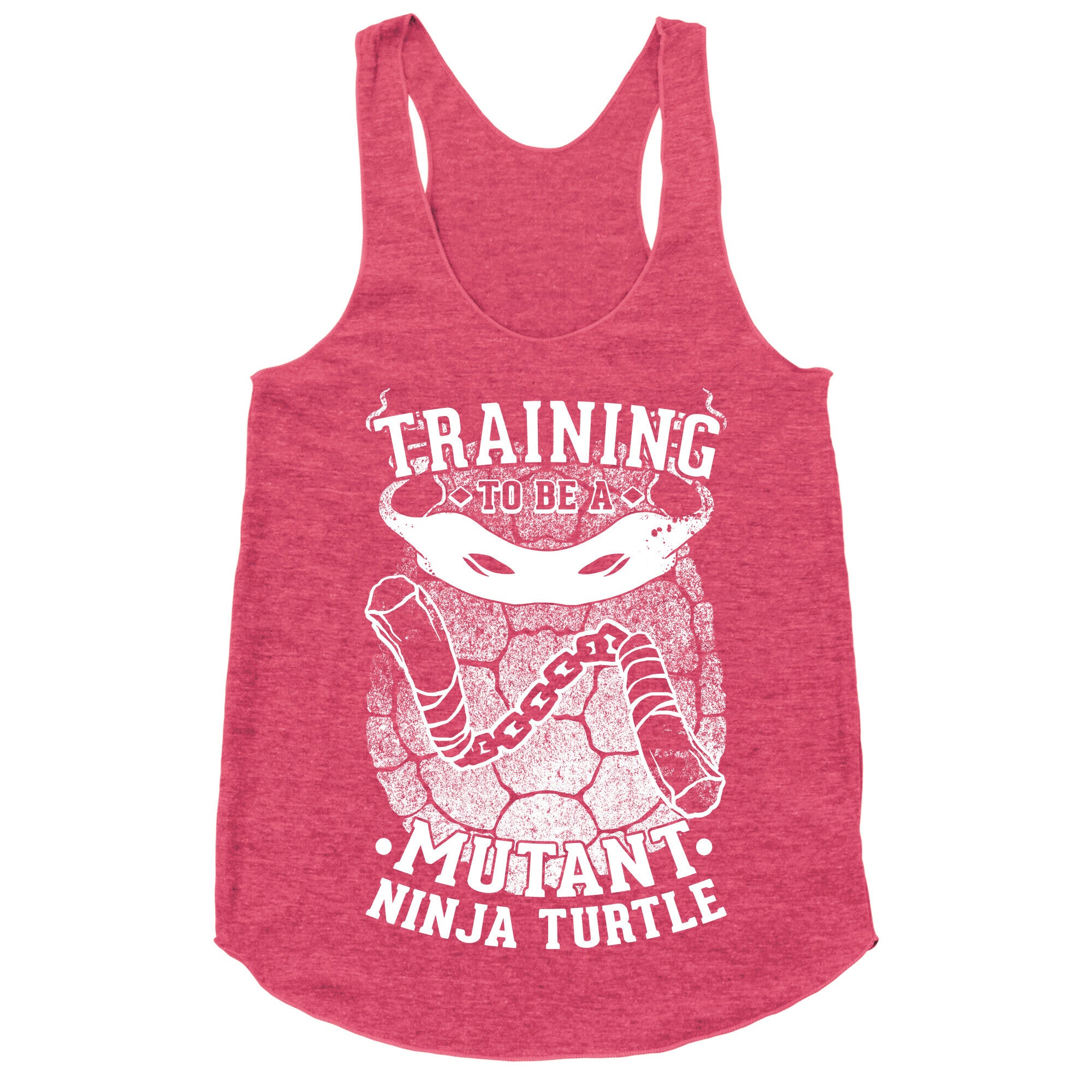 Training To Be A Mutant Ninja Turtle Racerback Tank