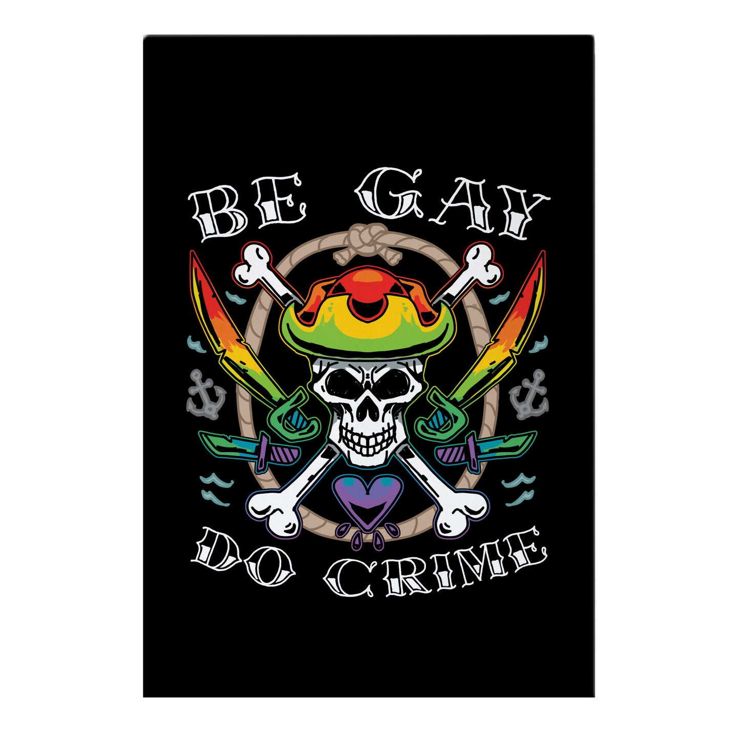 Be Gay Do Crime Pirates Garden Flag