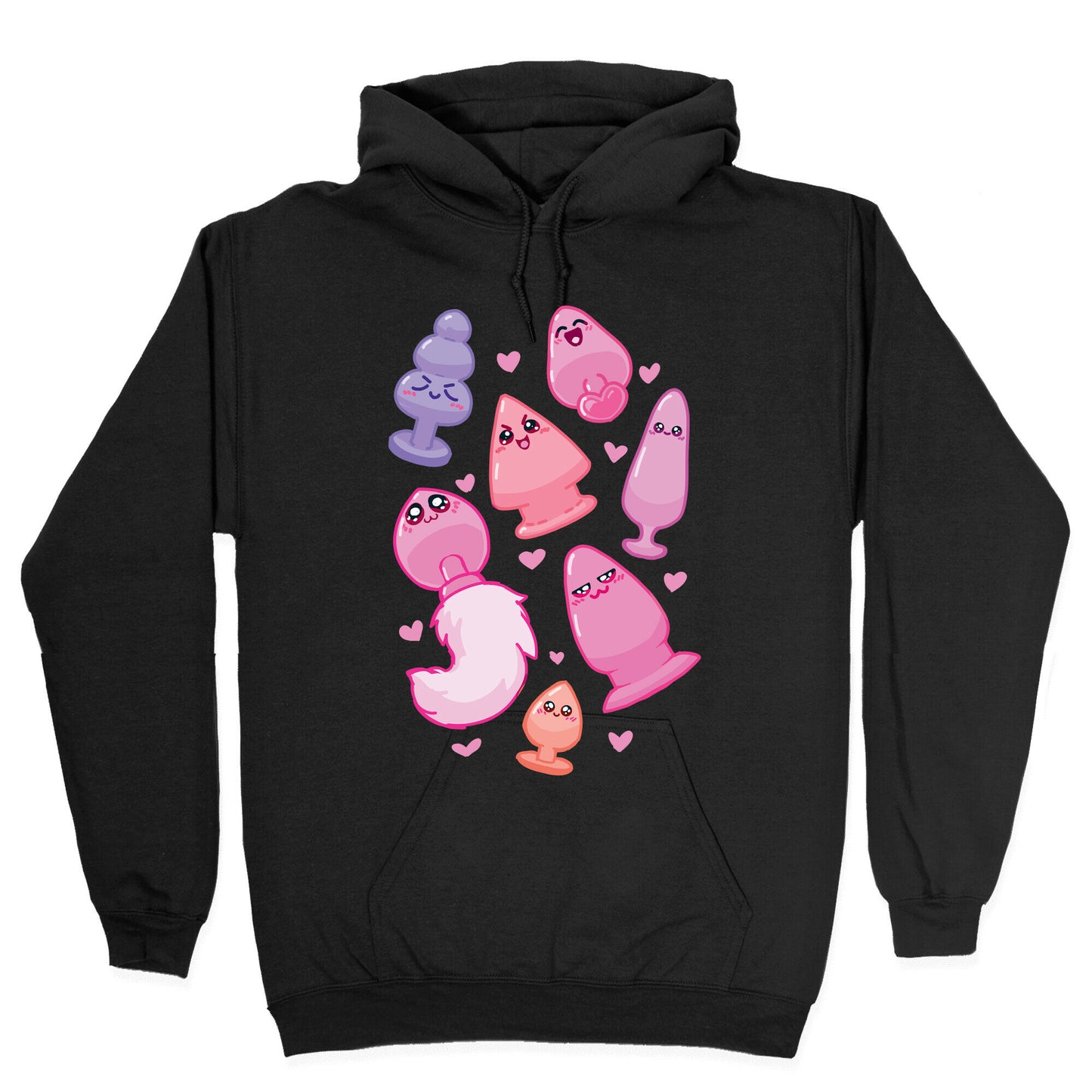 Kawaii Buttplug Pattern Hoodie