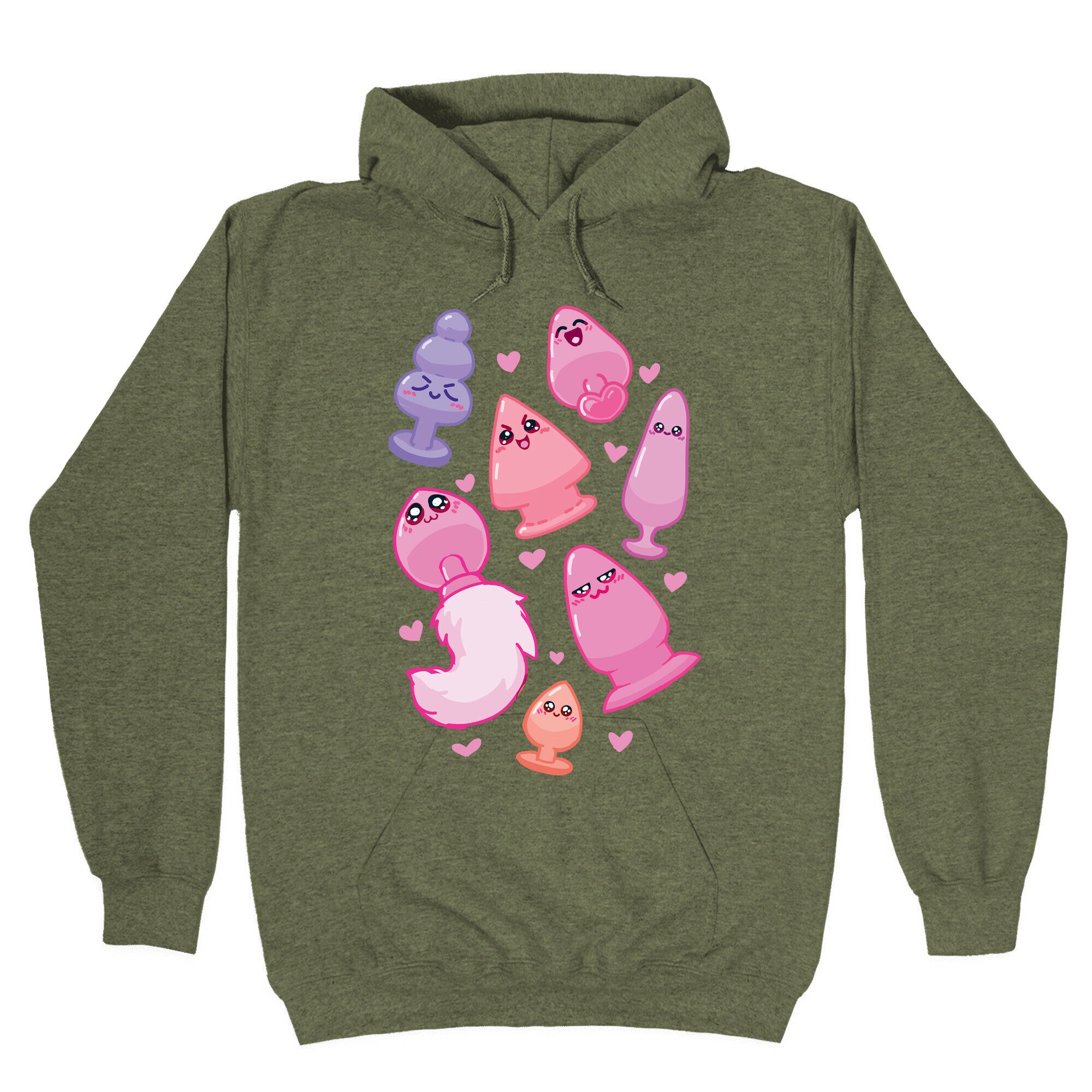 Kawaii Buttplug Pattern Hoodie
