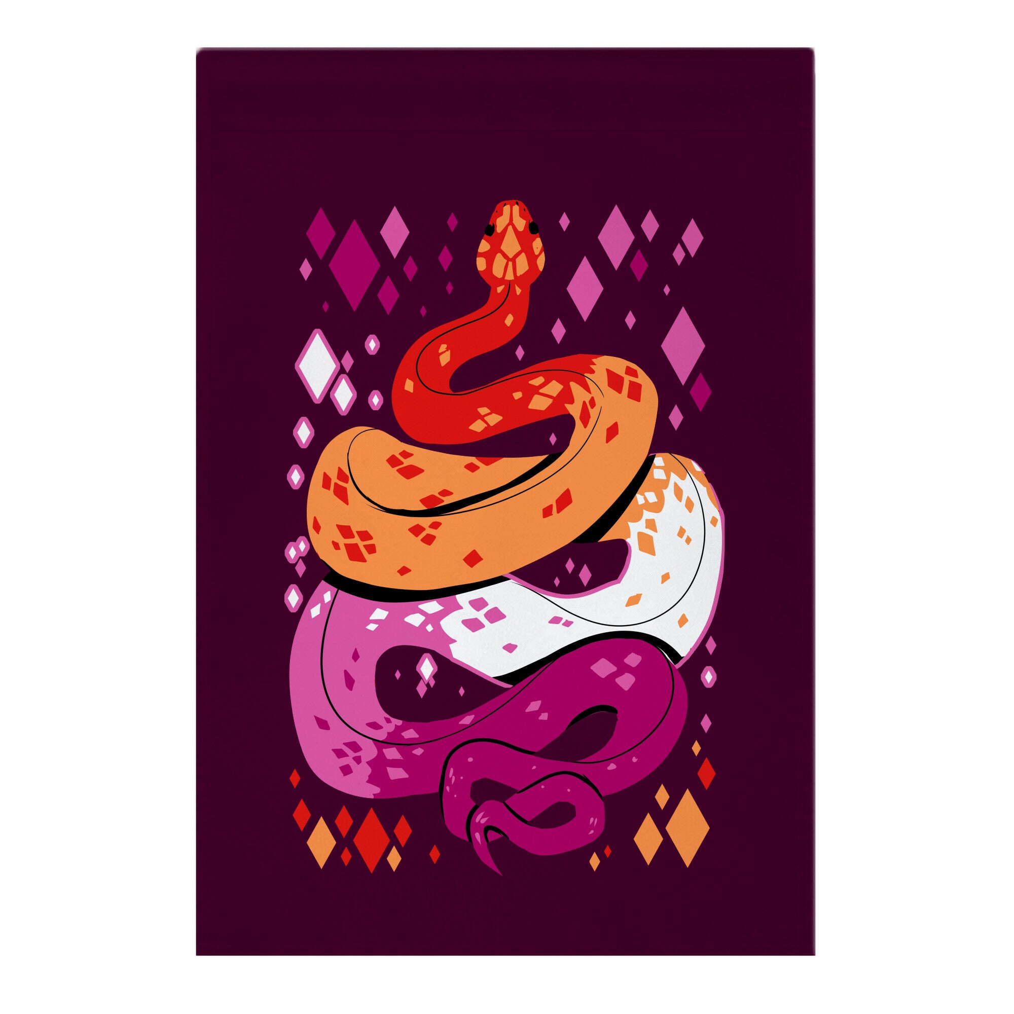 Pride Snakes: Lesbian Garden Flag