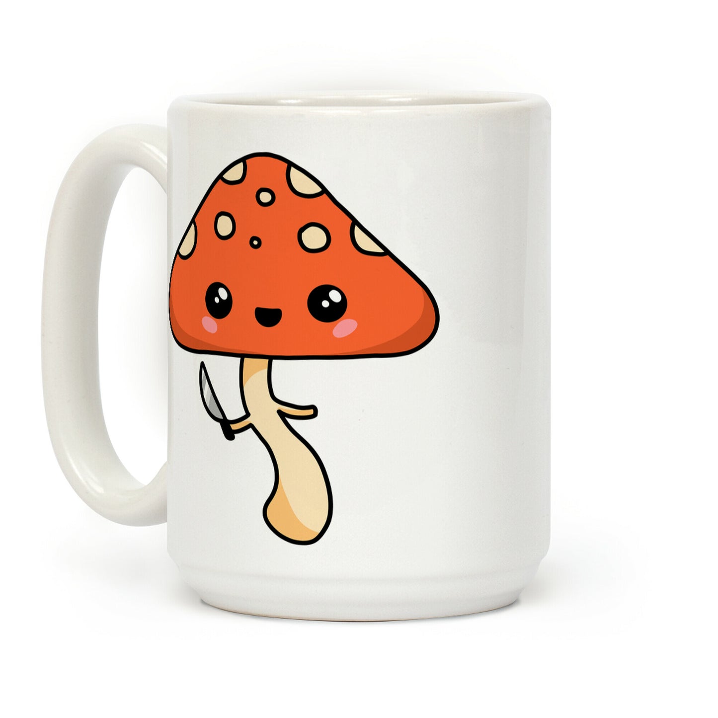 Mushroom With Knife Coffee Mug