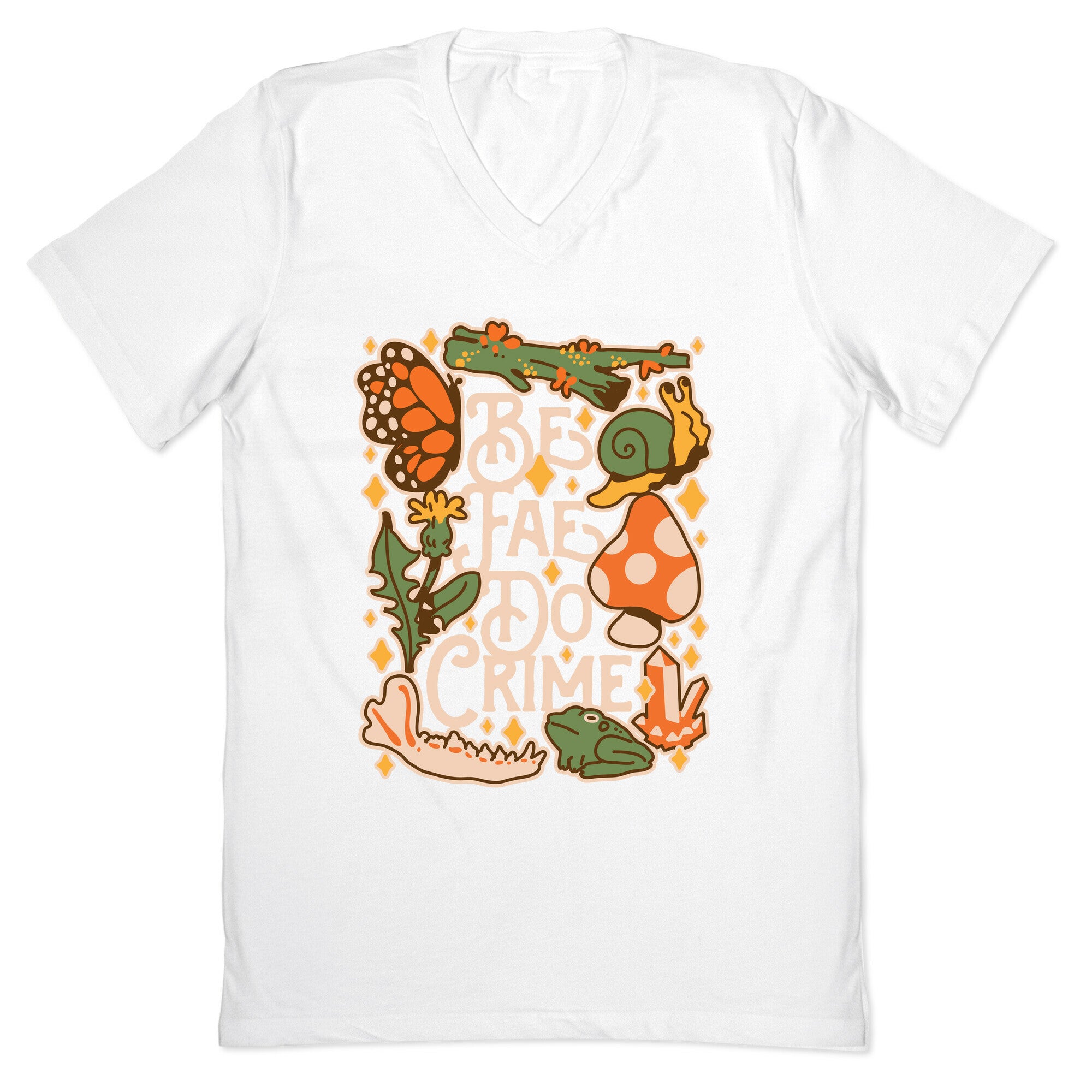 Be Fae Do Crime  V-Neck