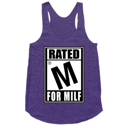 Rated M For Milf Parody Racerback Tank