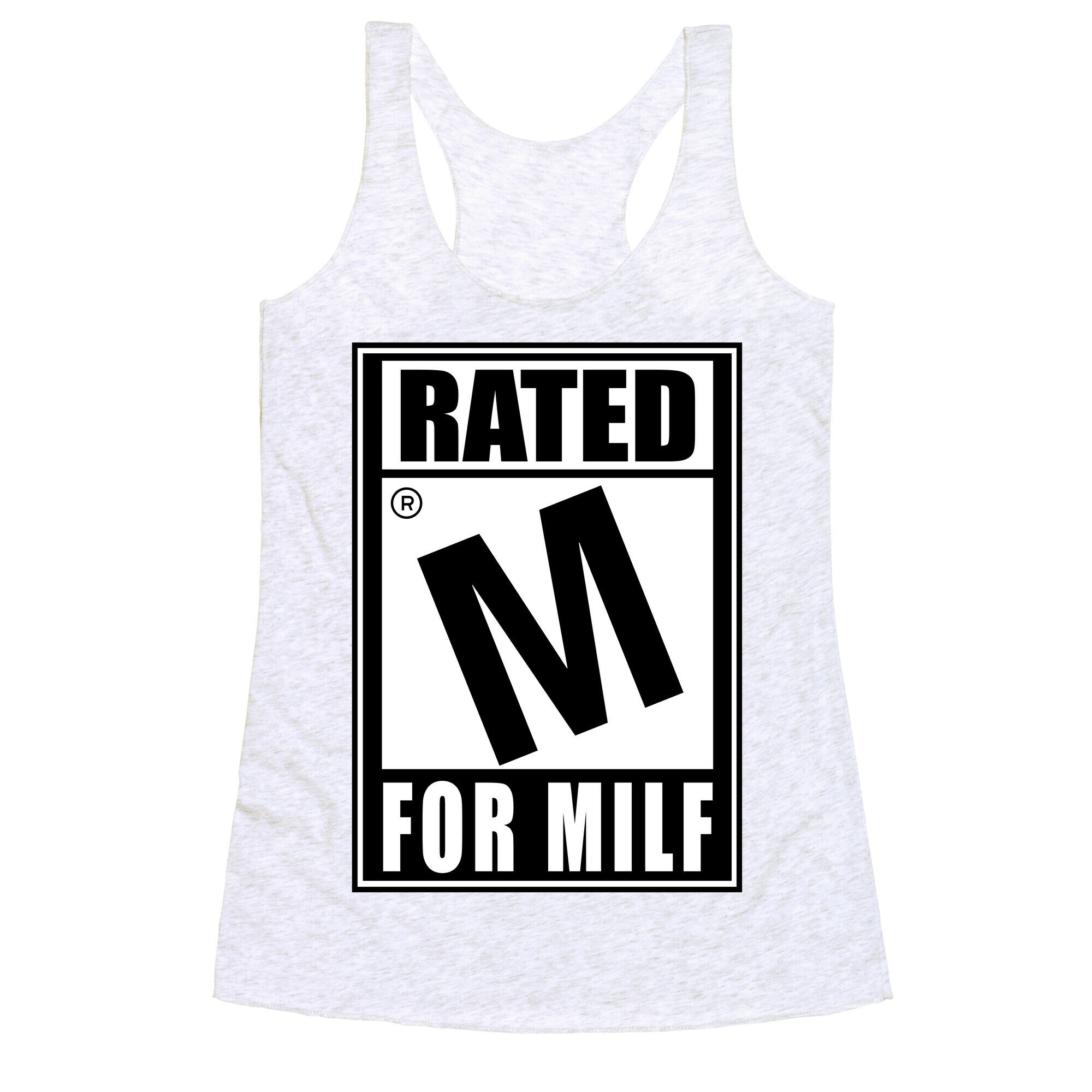 Rated M For Milf Parody Racerback Tank