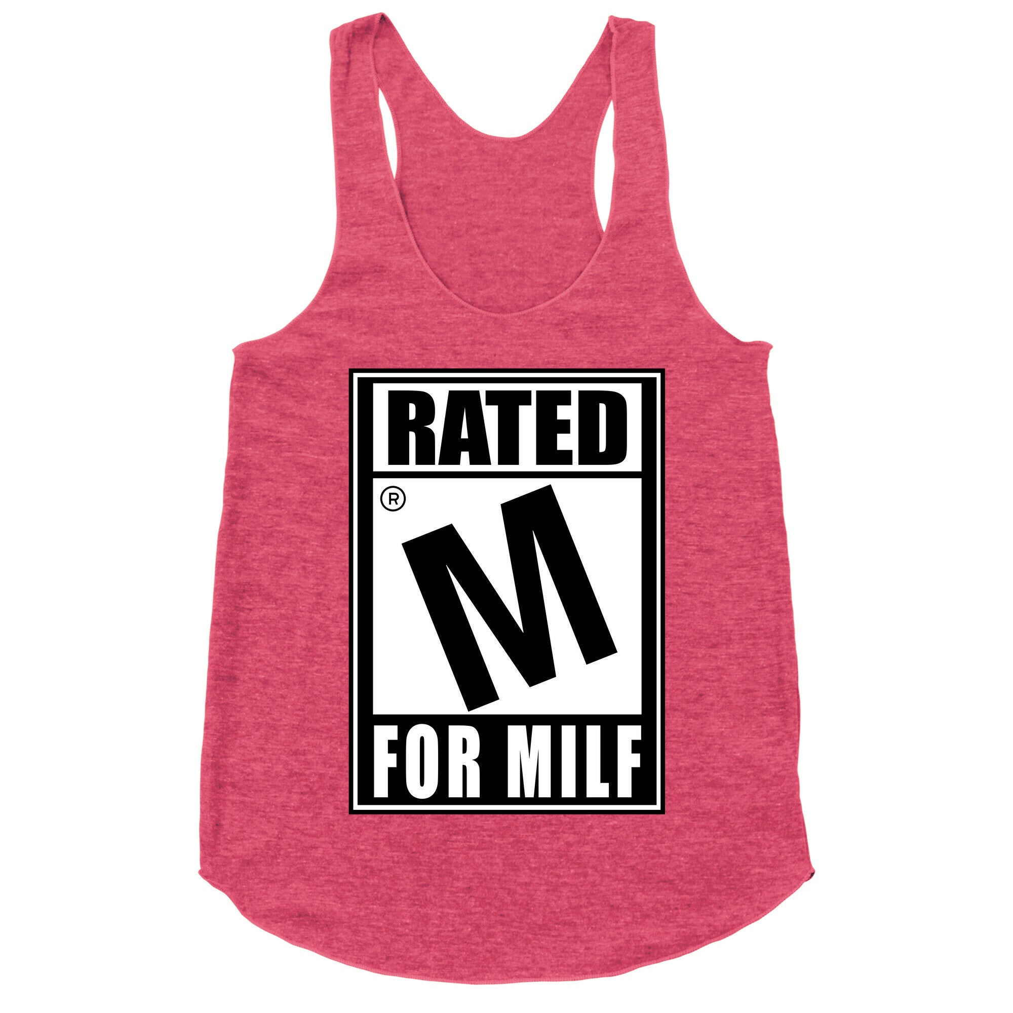 Rated M For Milf Parody Racerback Tank