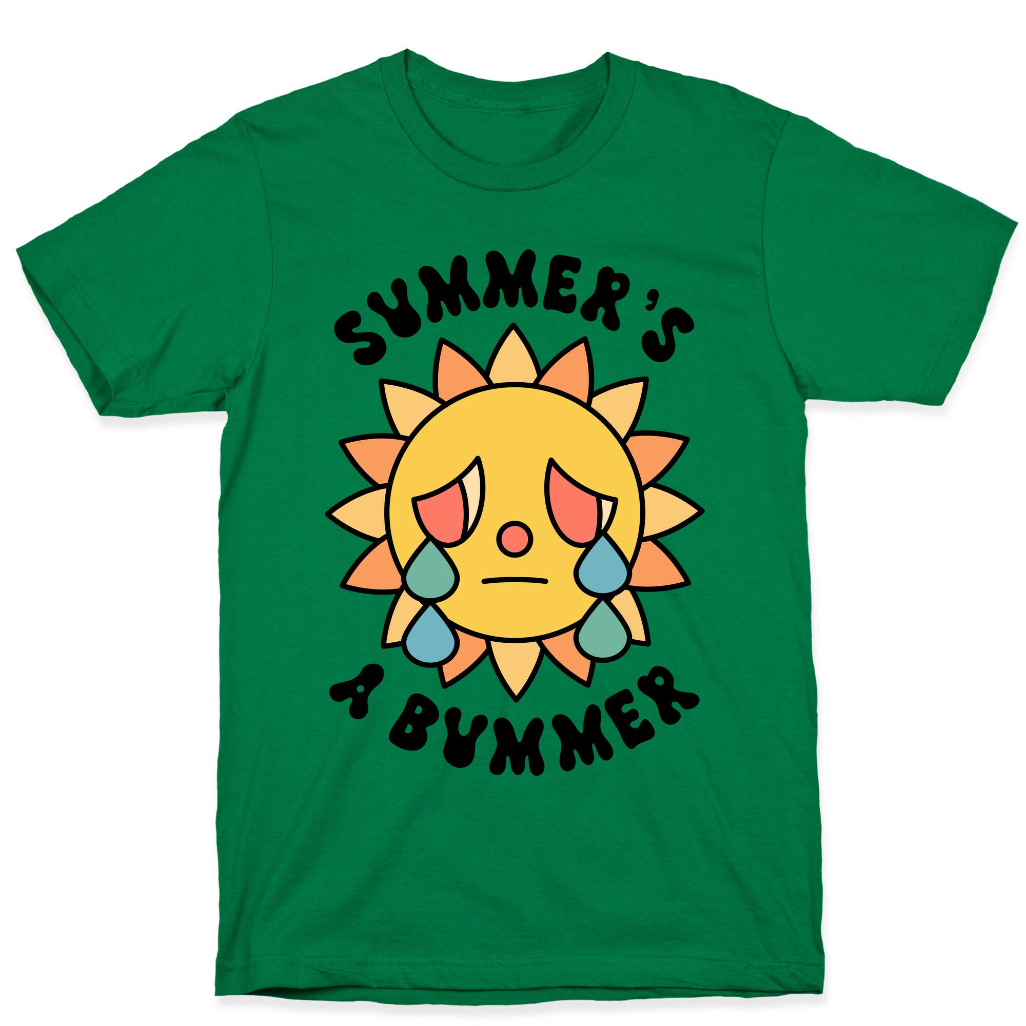 Summer's A Bummer (Retro Sad Sun) T-Shirt