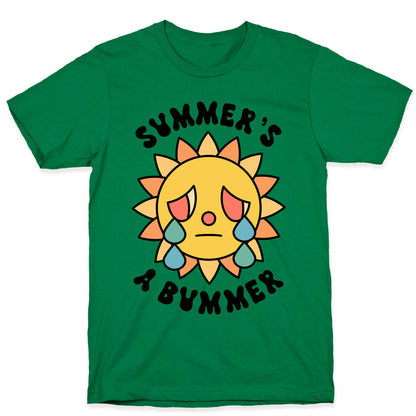 Summer's A Bummer (Retro Sad Sun) T-Shirt