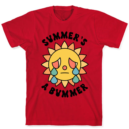 Summer's A Bummer (Retro Sad Sun) T-Shirt