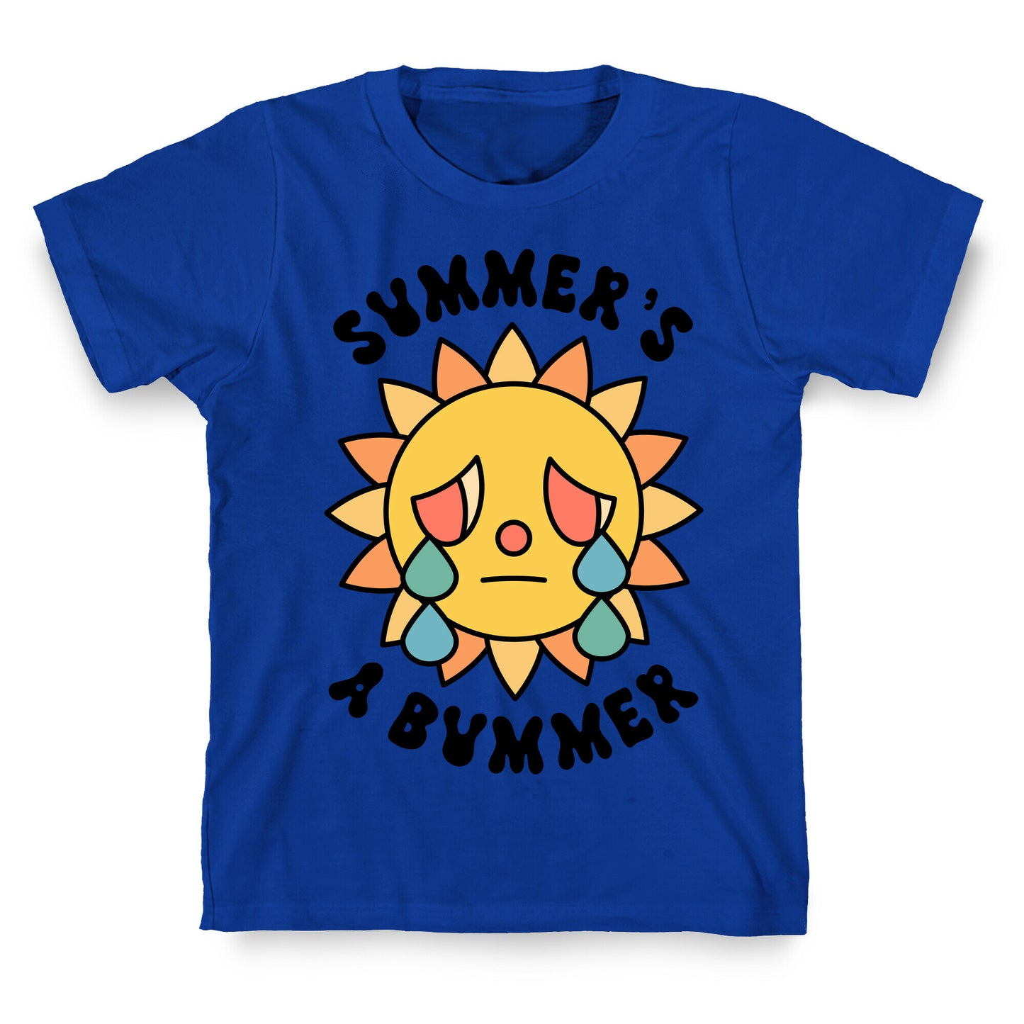 Summer's A Bummer (Retro Sad Sun) T-Shirt