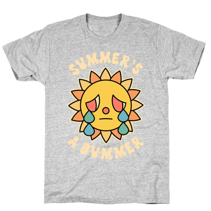 Summer's A Bummer (Retro Sad Sun) T-Shirt