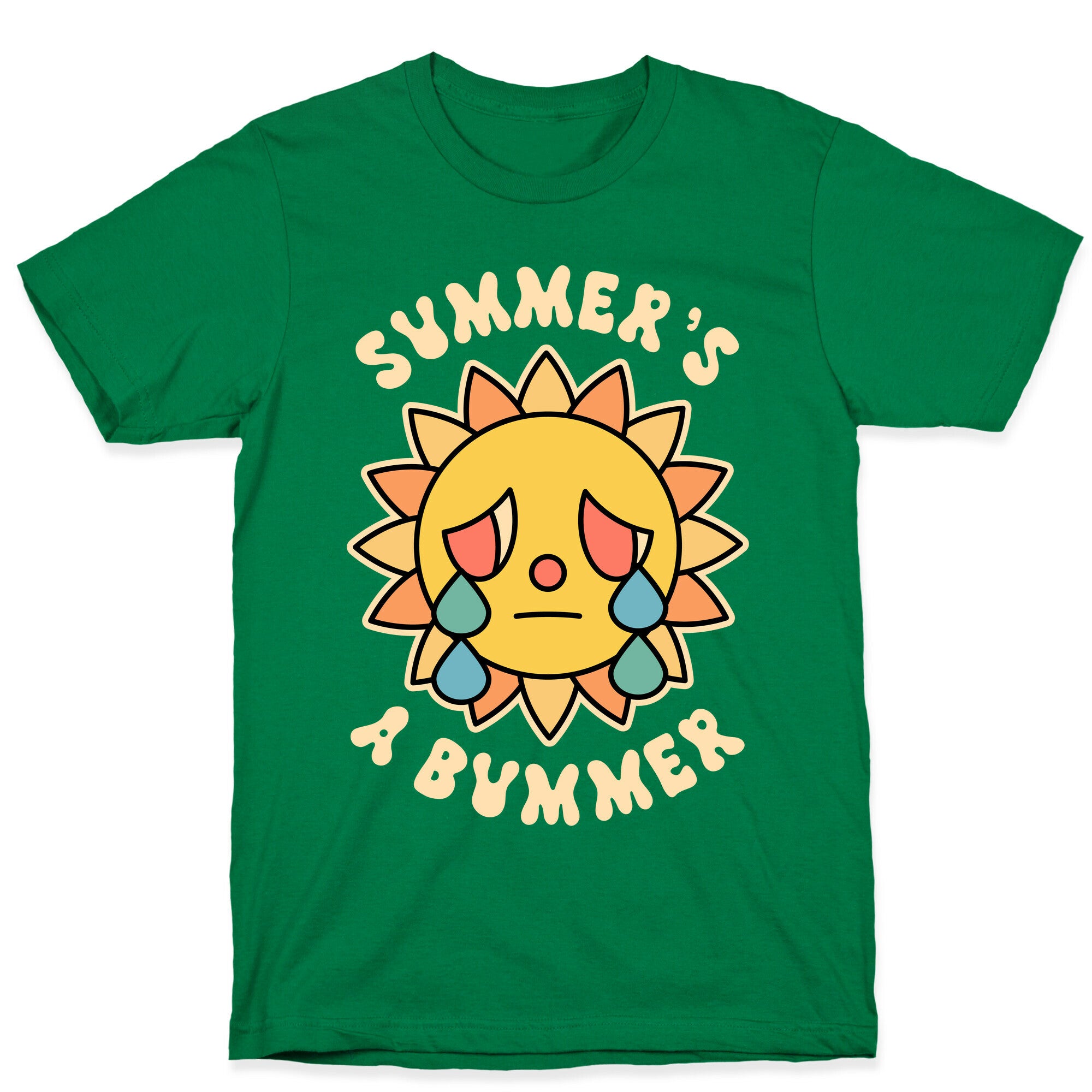 Summer's A Bummer (Retro Sad Sun) T-Shirt
