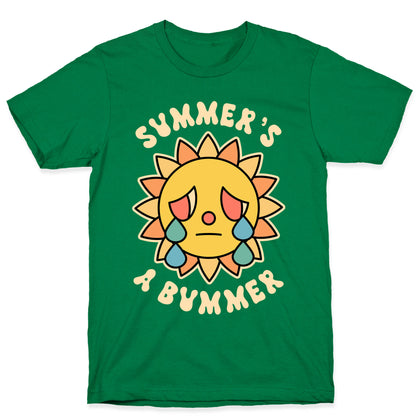 Summer's A Bummer (Retro Sad Sun) T-Shirt
