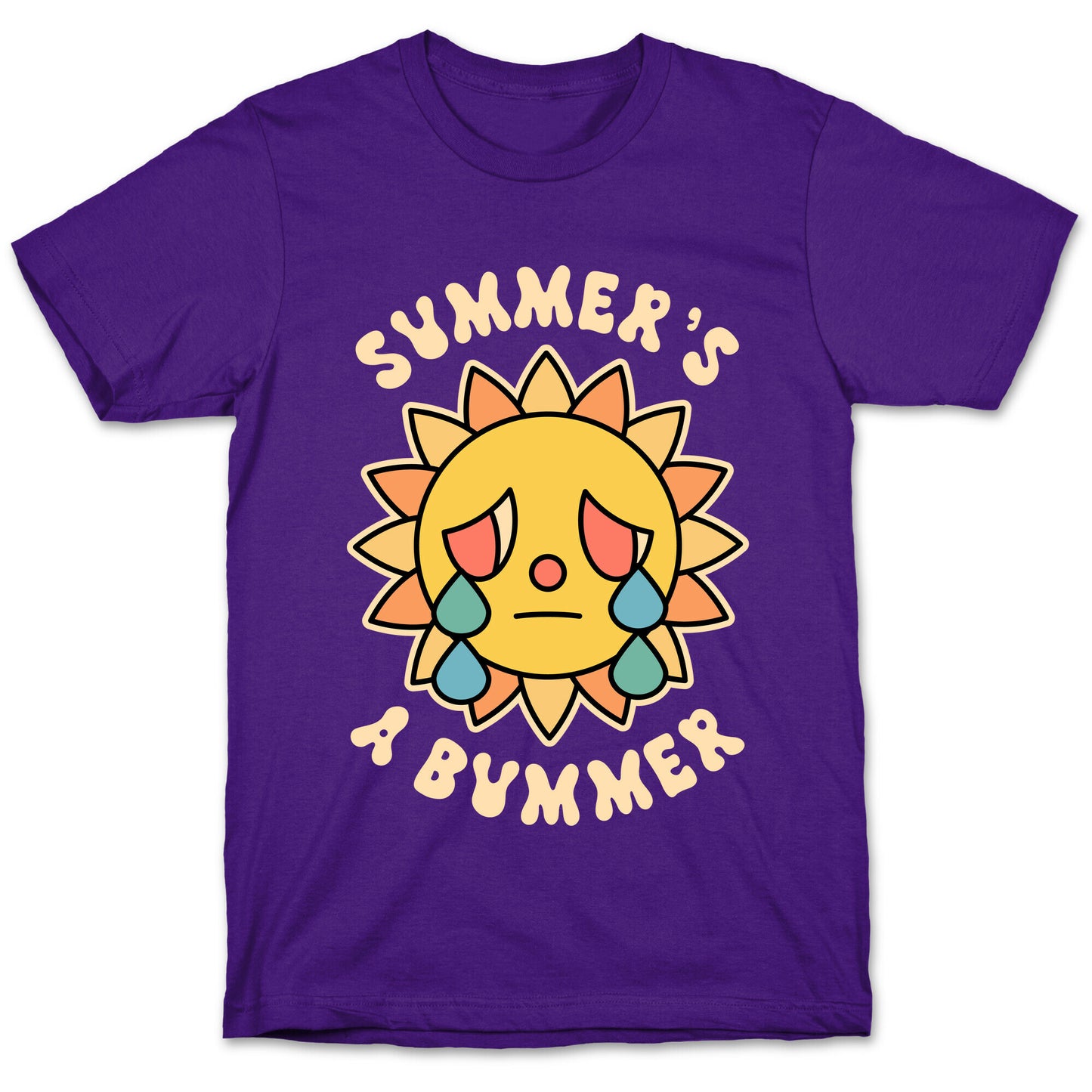 Summer's A Bummer (Retro Sad Sun) T-Shirt