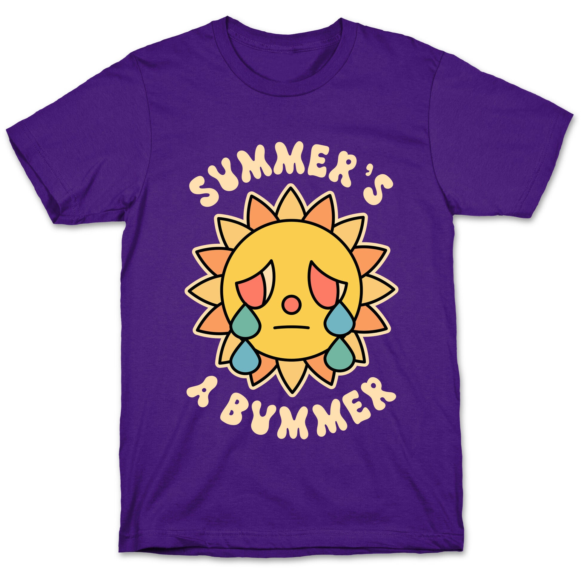 Summer's A Bummer (Retro Sad Sun) T-Shirt