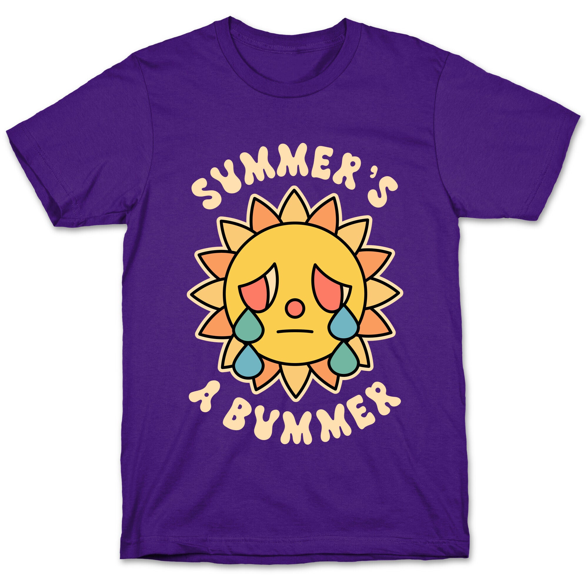 Summer's A Bummer (Retro Sad Sun) T-Shirt