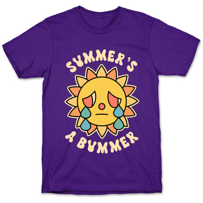 Summer's A Bummer (Retro Sad Sun) T-Shirt