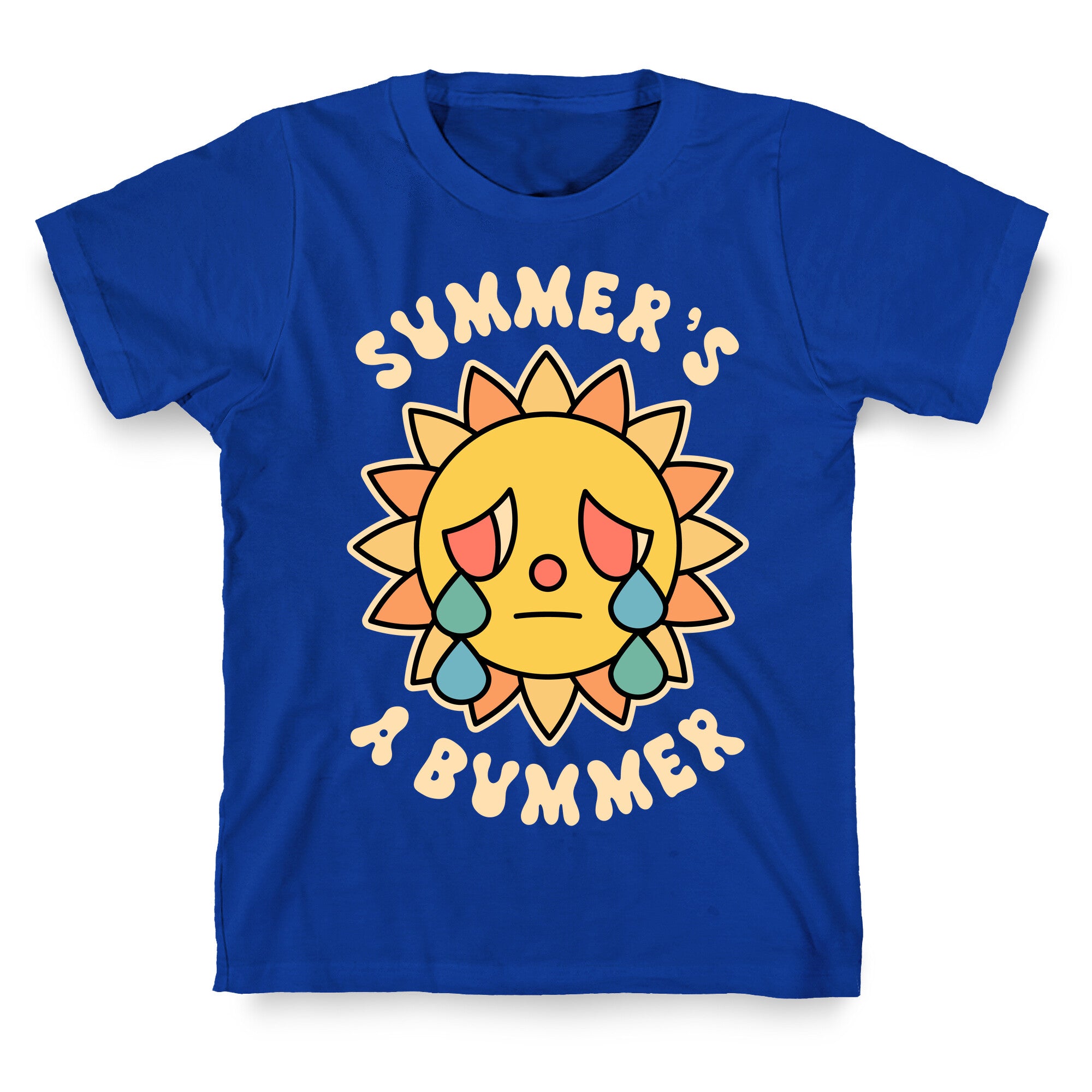 Summer's A Bummer (Retro Sad Sun) T-Shirt