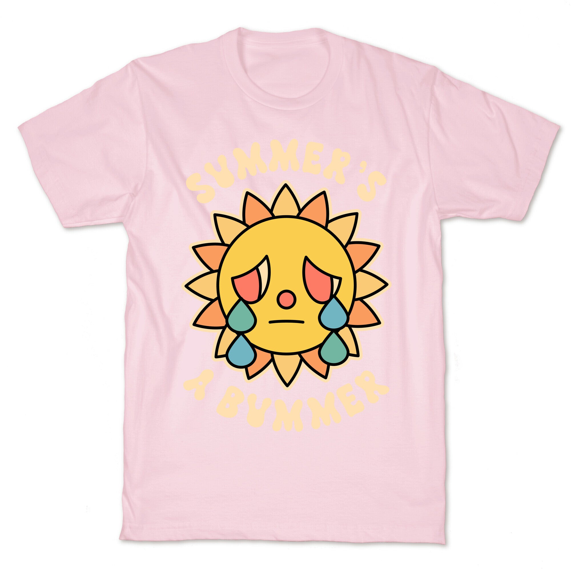 Summer's A Bummer (Retro Sad Sun) T-Shirt