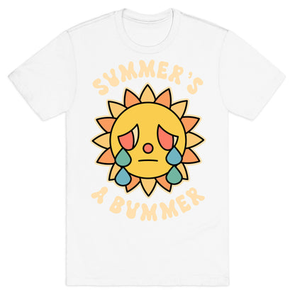 Summer's A Bummer (Retro Sad Sun) T-Shirt