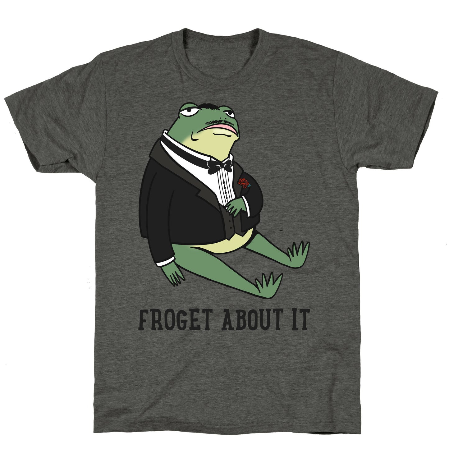 Froget About It Frog Mafia Parody Unisex Triblend Tee