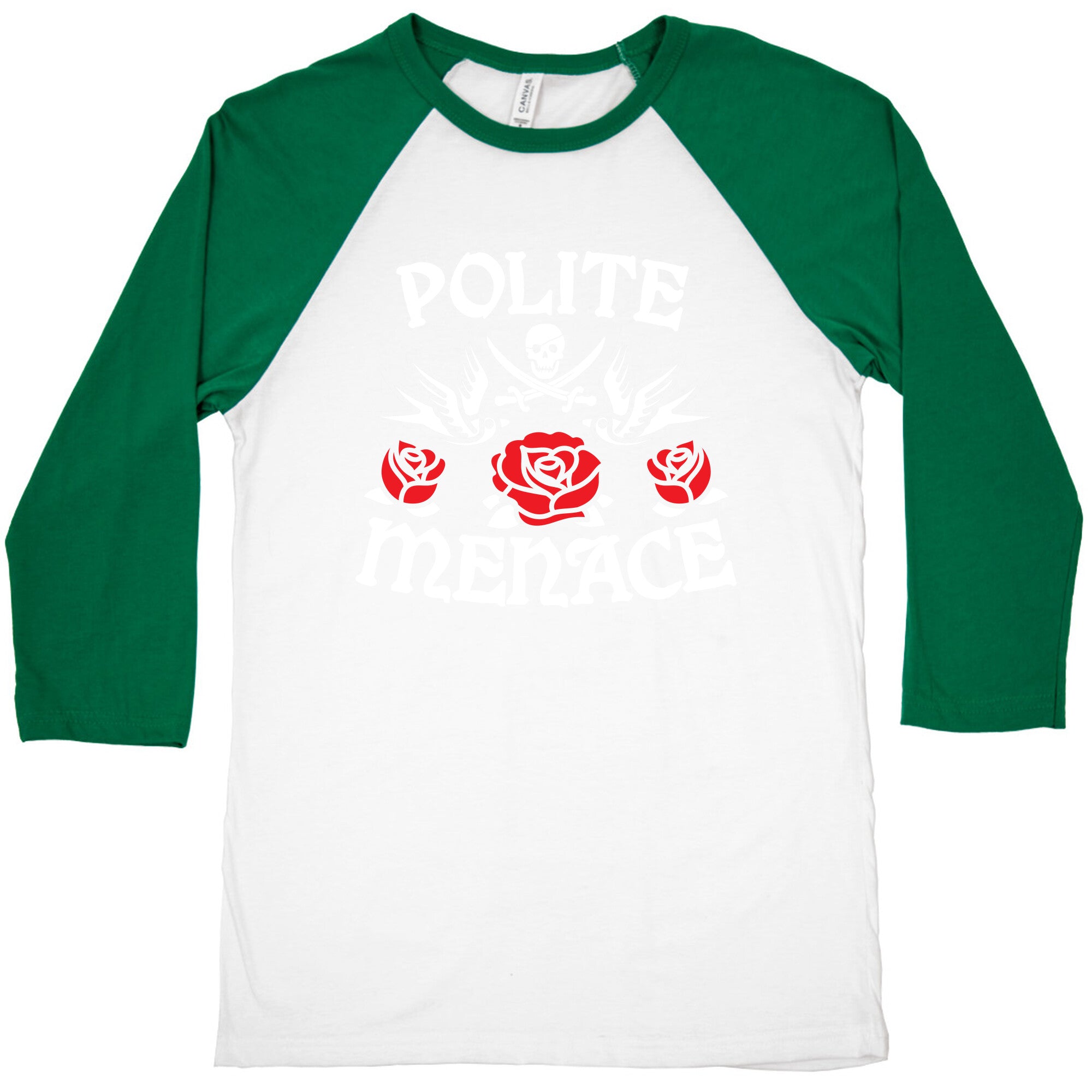Polite Menace Baseball Tee