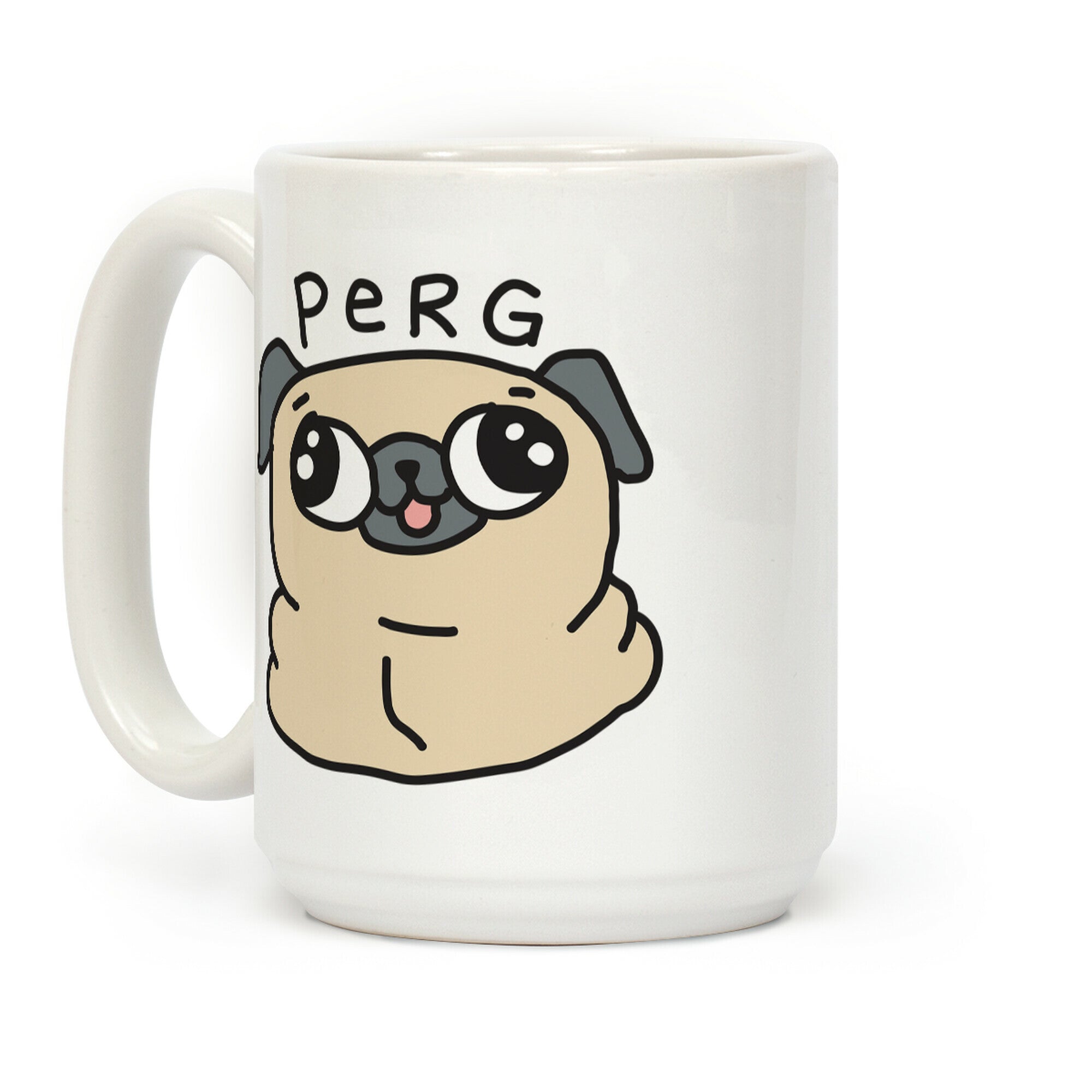 Perg Derpy Pug Coffee Mug