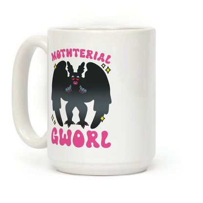 Mothterial Gworl Mothman Parody Coffee Mug