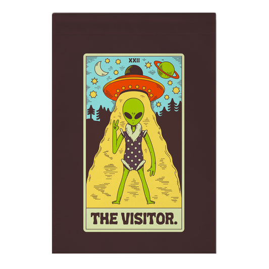 The Visitor Alien Tarot Card Garden Flag