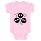 A Trio Of Soot Sprites Baby One Piece