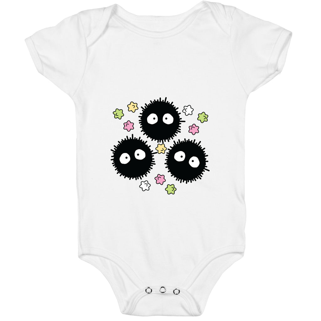 A Trio Of Soot Sprites Baby One Piece