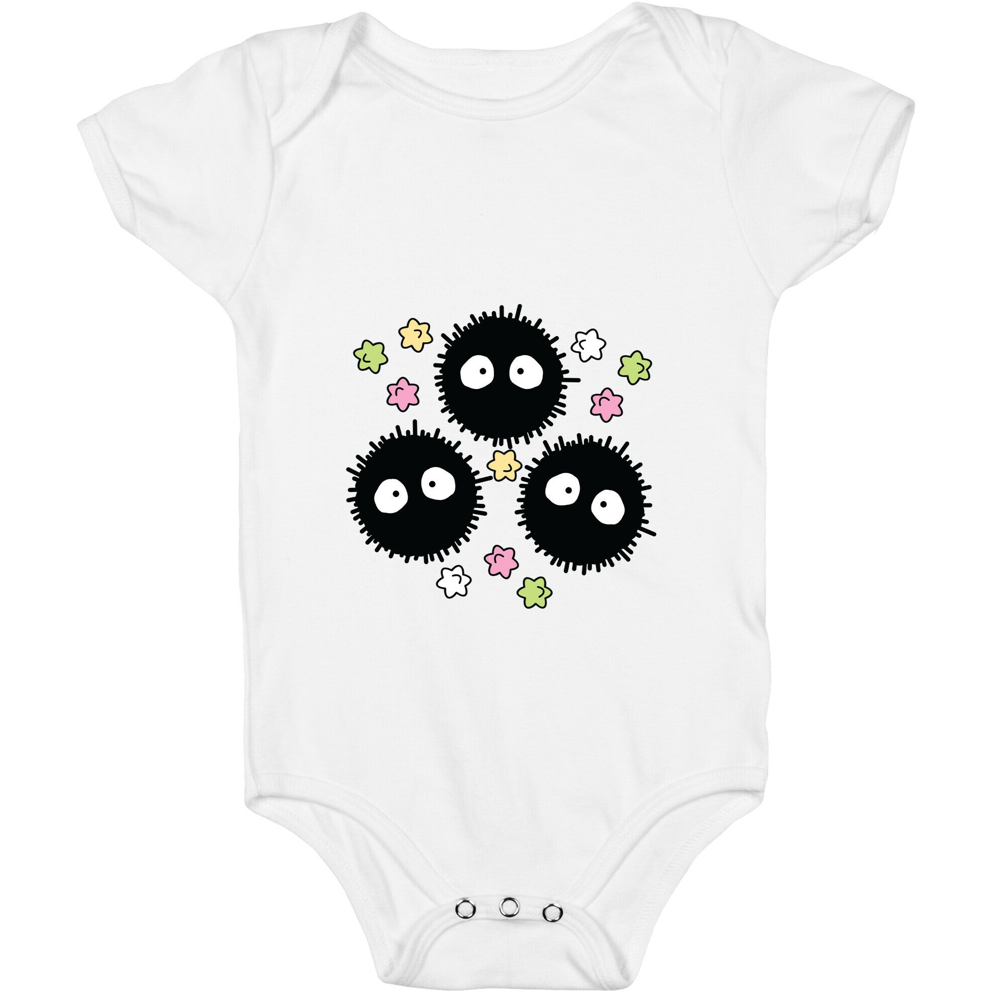A Trio Of Soot Sprites Baby One Piece