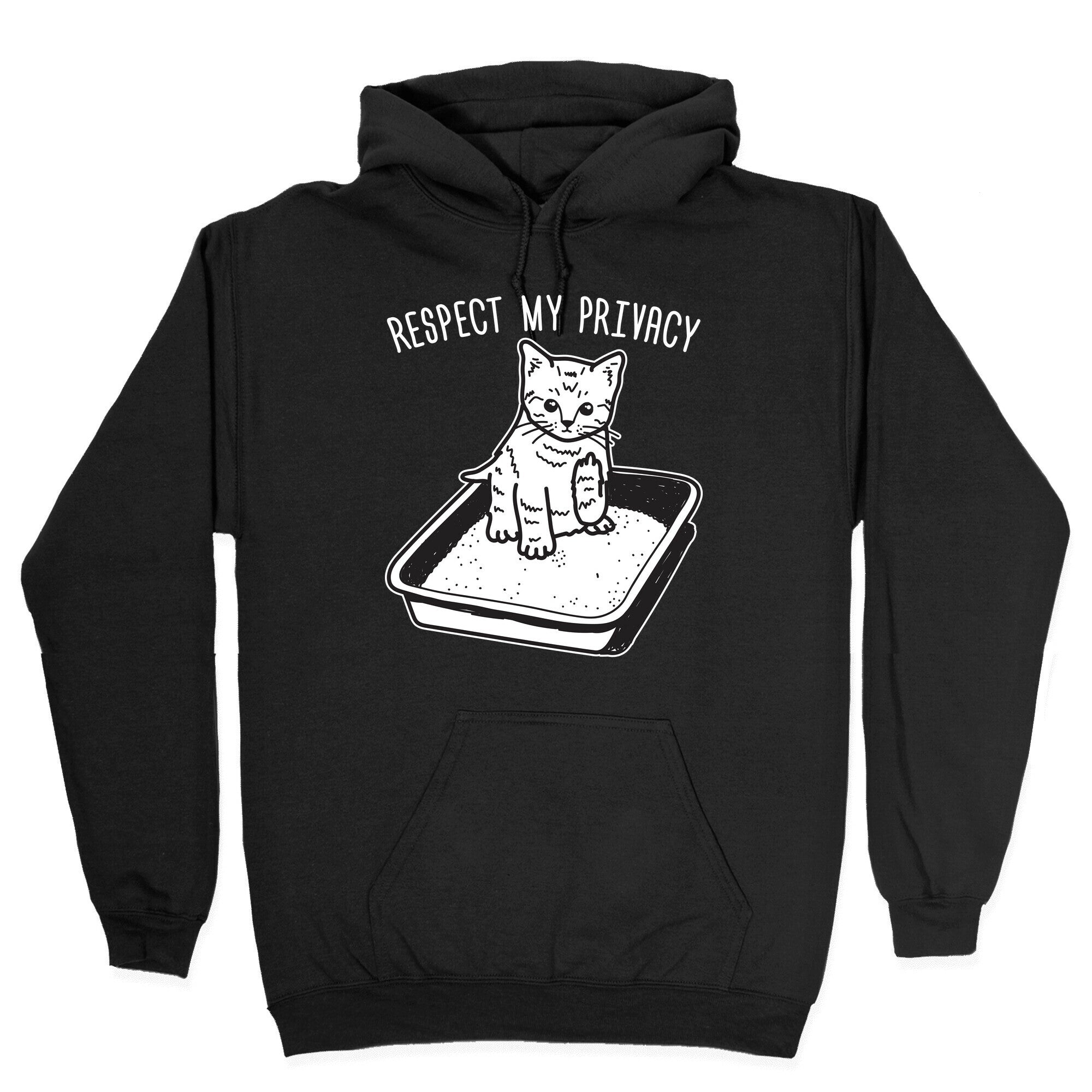Respect My Privacy Kitten Hoodie