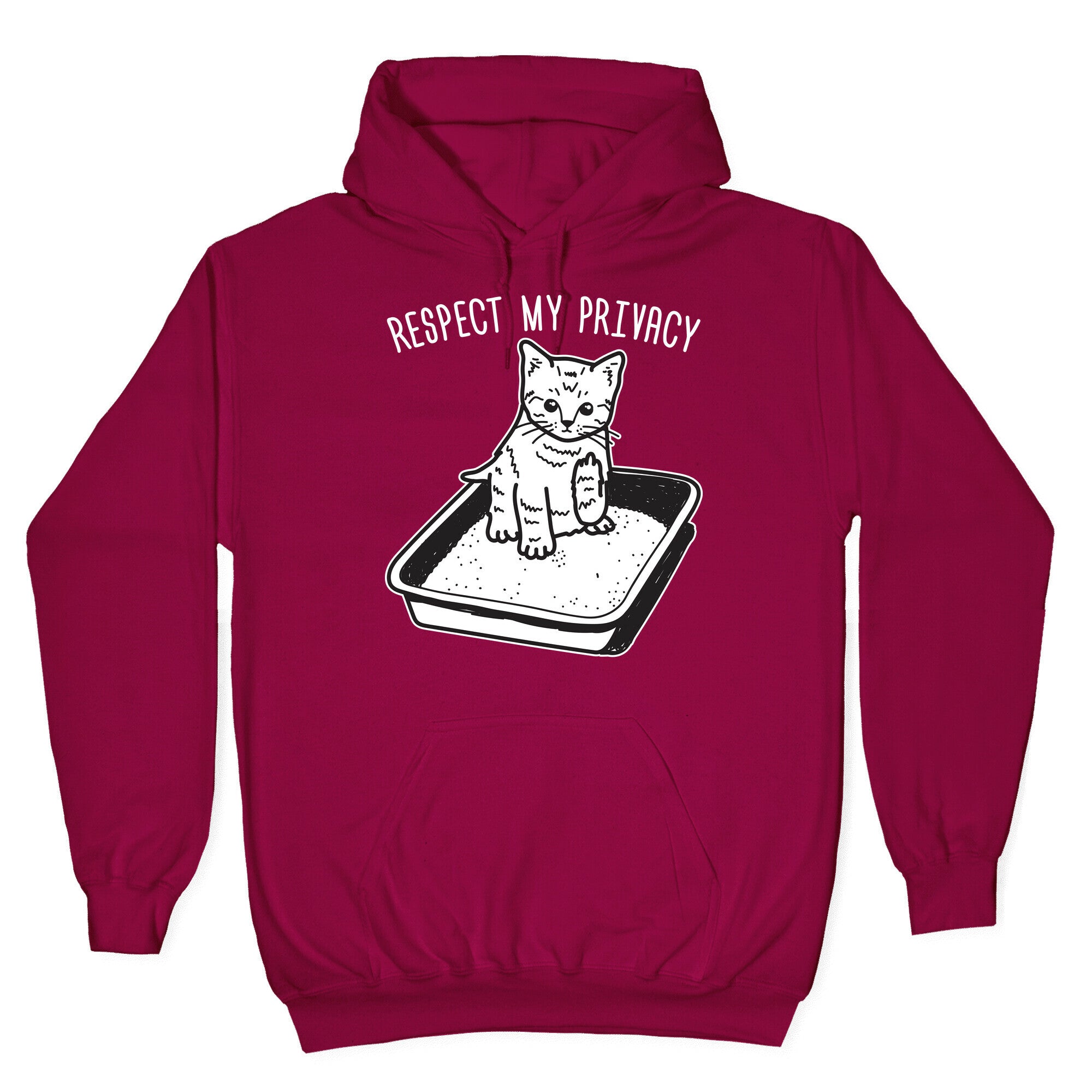 Respect My Privacy Kitten Hoodie
