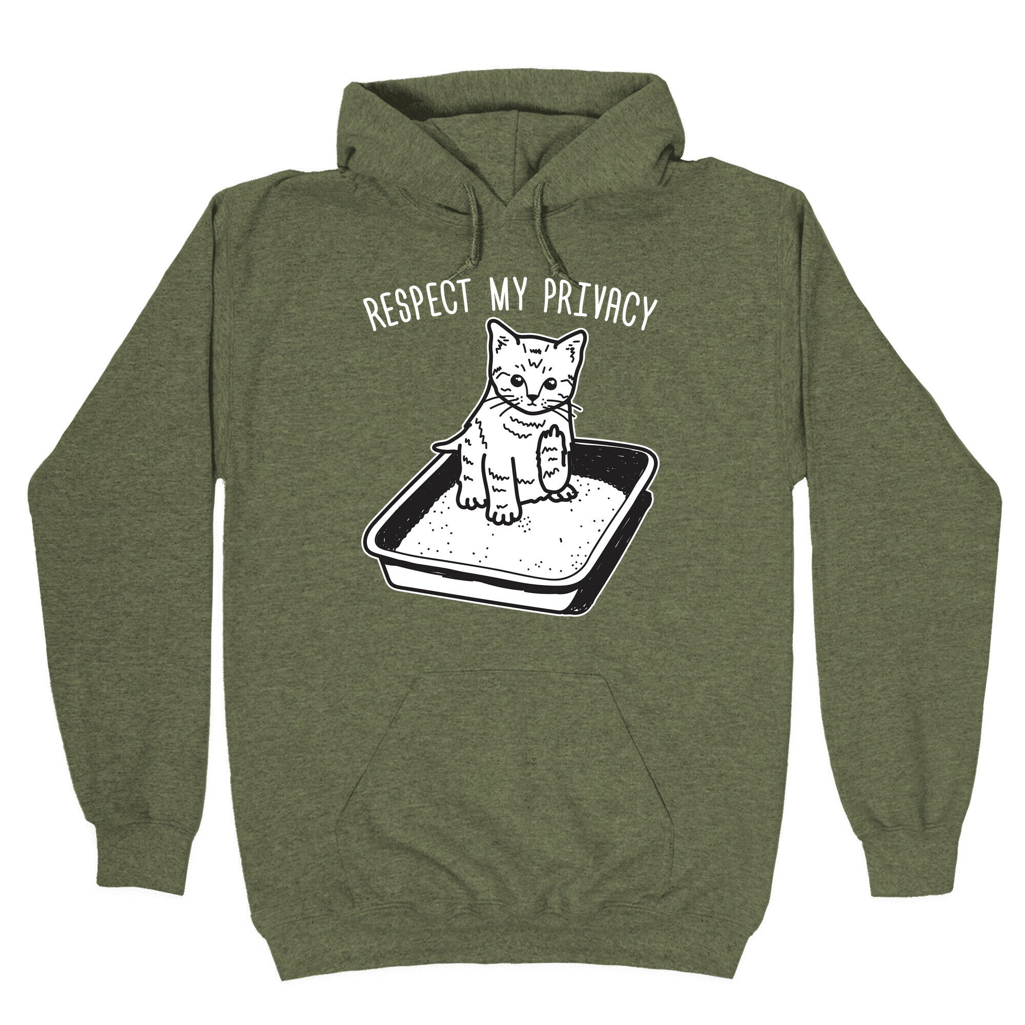 Respect My Privacy Kitten Hoodie