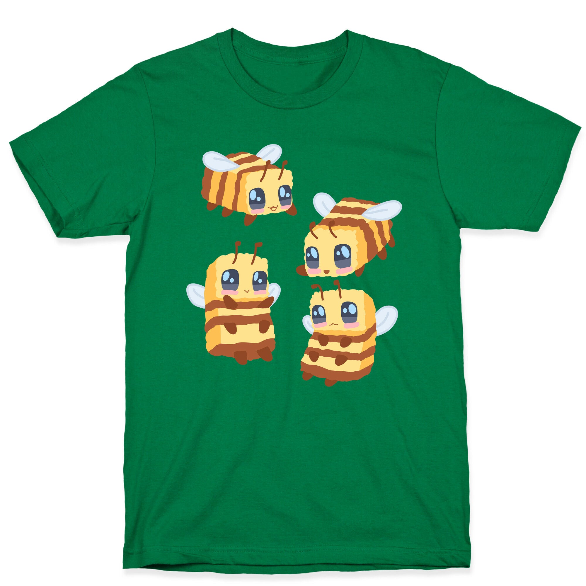 Cute Cubic Bee Pattern T-Shirt
