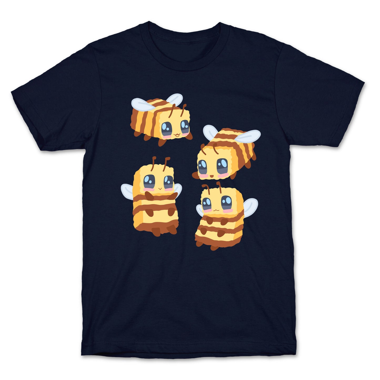 Cute Cubic Bee Pattern T-Shirt