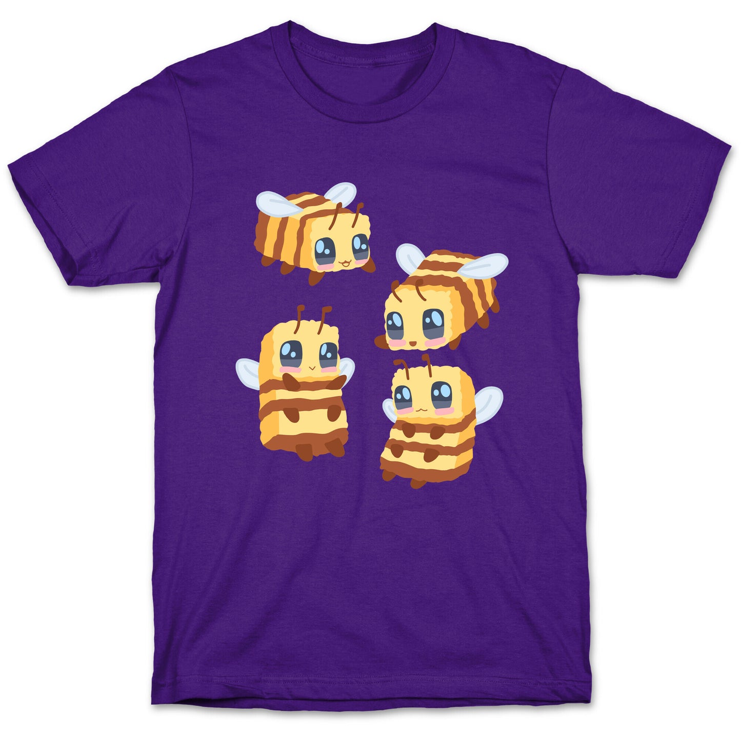 Cute Cubic Bee Pattern T-Shirt