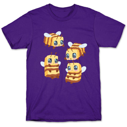 Cute Cubic Bee Pattern T-Shirt