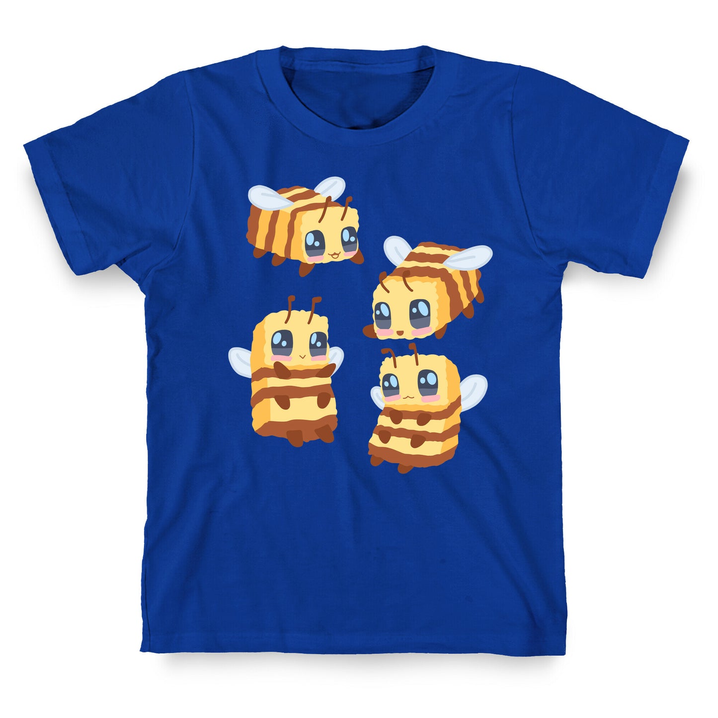 Cute Cubic Bee Pattern T-Shirt