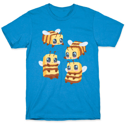 Cute Cubic Bee Pattern T-Shirt
