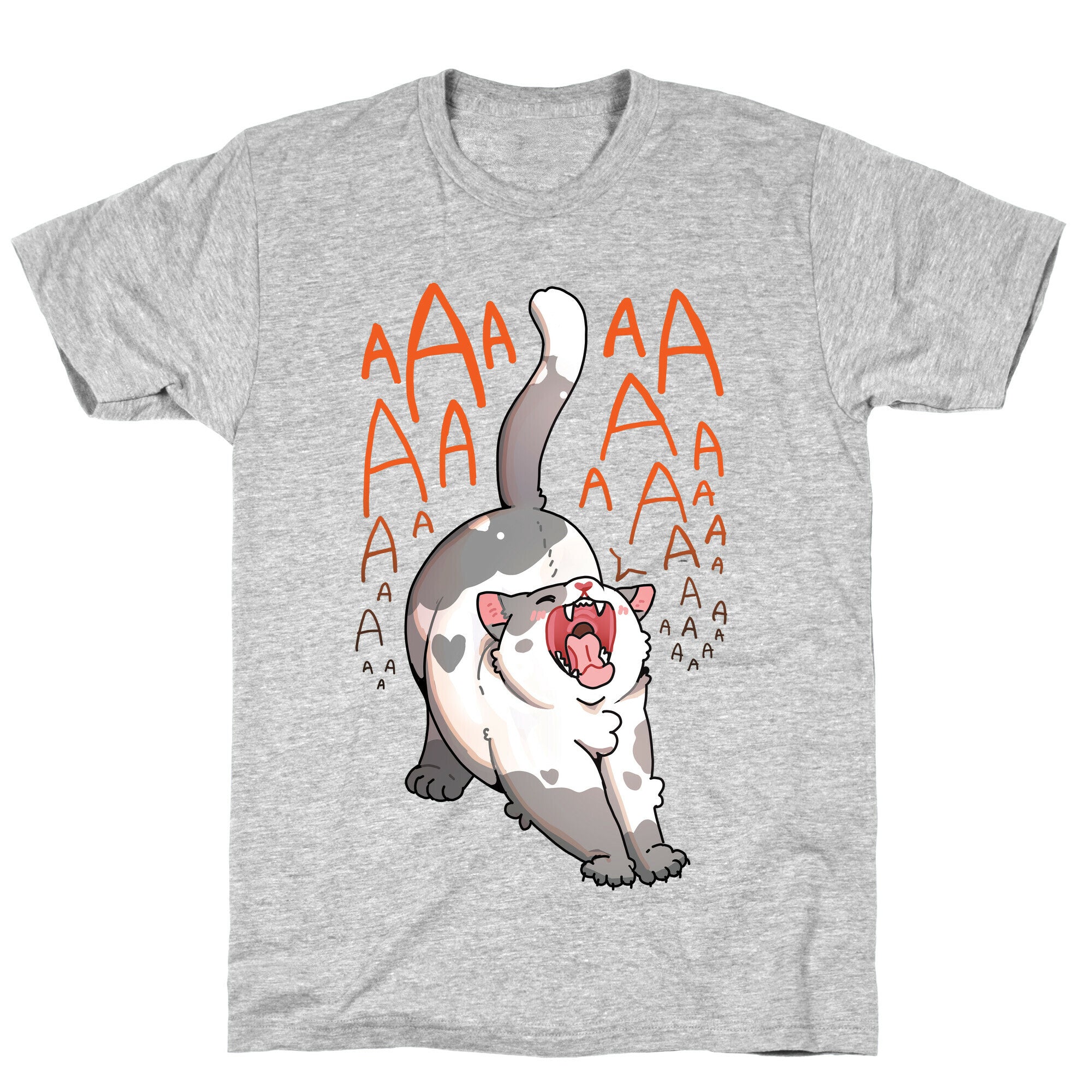 Screaming Yawning Cat T-Shirt