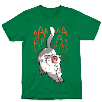 Screaming Yawning Cat T-Shirt