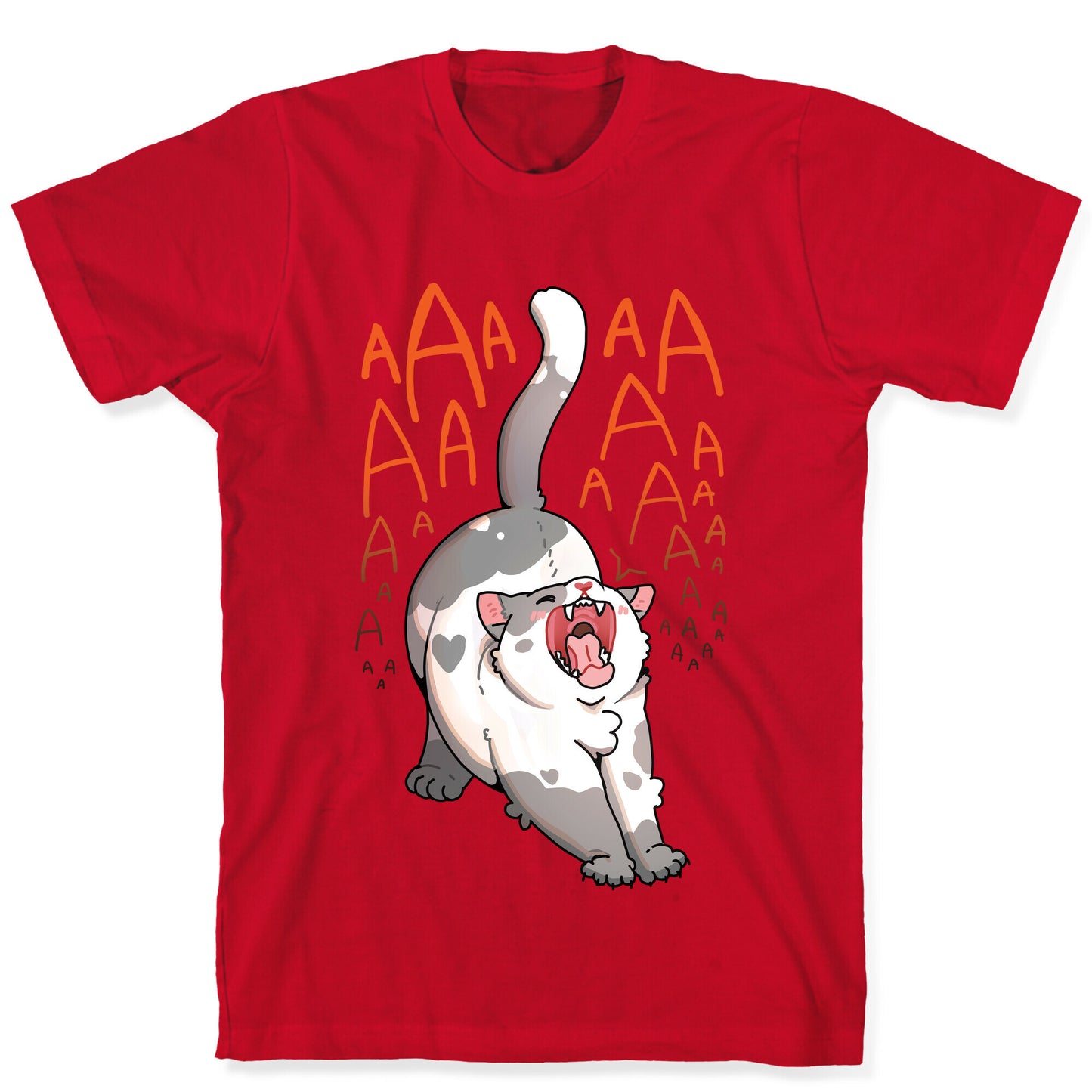 Screaming Yawning Cat T-Shirt