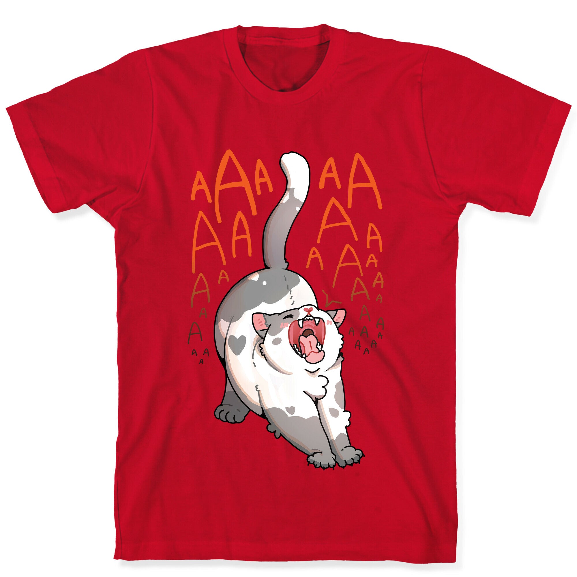 Screaming Yawning Cat T-Shirt