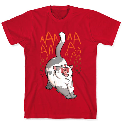 Screaming Yawning Cat T-Shirt
