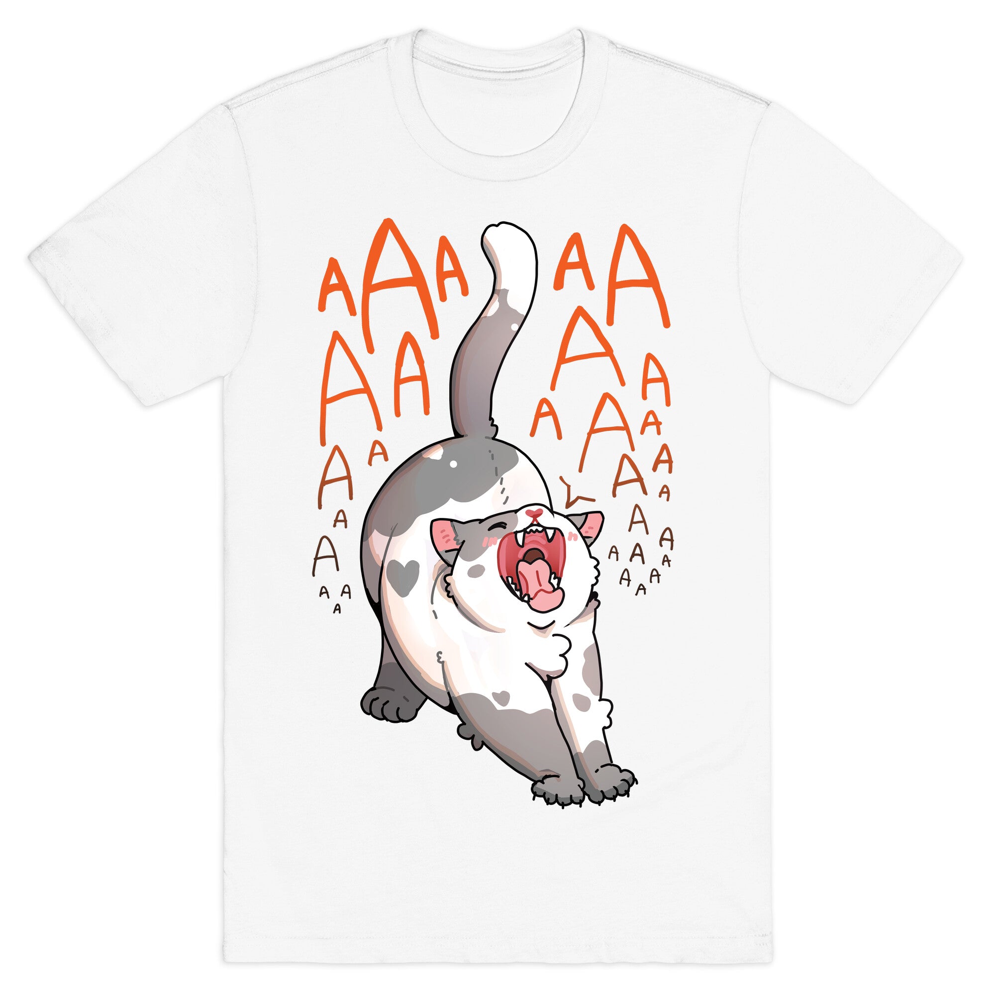 Screaming Yawning Cat T-Shirt