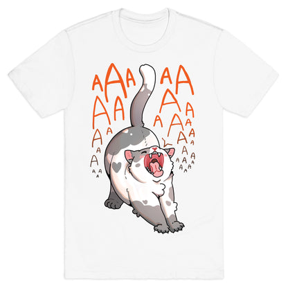 Screaming Yawning Cat T-Shirt