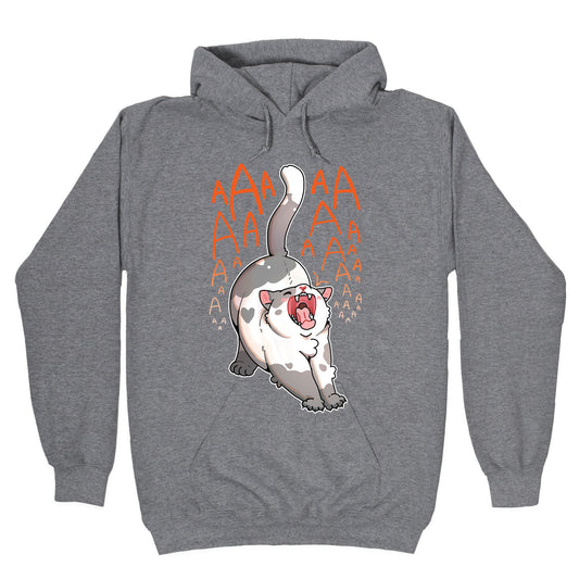 Screaming Yawning Cat Hoodie
